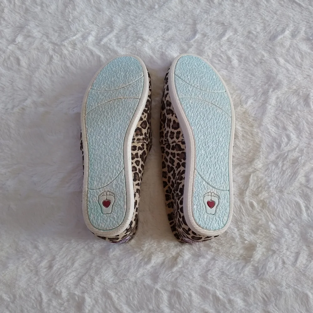 BOBS From Skechers Memory Foam Leopard Print Flats